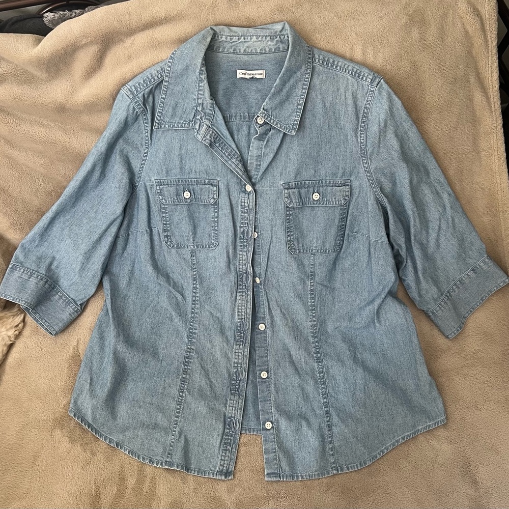 Croft & Barrow Blue Button Down Shirt